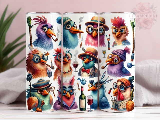 Funny Birds 20oz Tumbler Wrap PNG, Sassy Gift Tumber Png, Straight & Tapered Tumbler Wrap, Instant Digital Download Sublimation Li Zamperini 