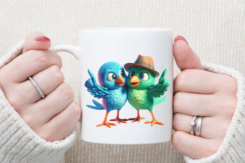 Funny Birds Clipart Bundle Sublimation designartist 