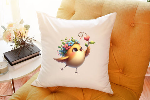 Funny Birds on Branch Clipart Bundle PNG Sublimation designartist 