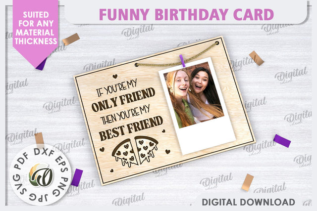 Funny Birthday Card Laser Cut Design. Money Gift Holder SVG SVG Evgenyia Guschina 