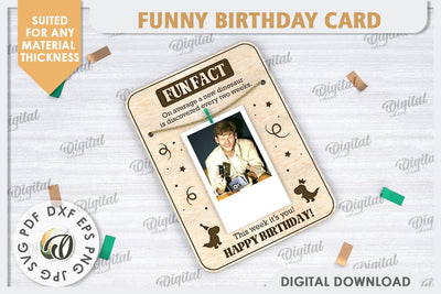 Funny Birthday Card Laser Cut Design. Money Gift Holder SVG SVG Evgenyia Guschina 