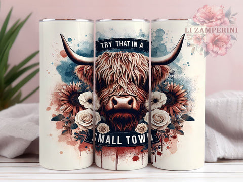 Funny Boho Flower Highland Cow 20oz Tumbler Wrap PNG, Highland Cow Western Tumbler Png, Straight & Tapered Tumbler Wrap, Instant Digital Download Sublimation Li Zamperini 