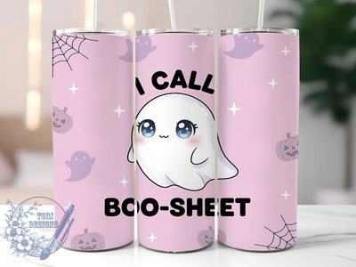 Funny Boo Sheet Ghost Halloween Tumbler, Boo Sheet Wrap, Spooky Halloween Cup, 20Oz Sublimation Tumbler, Haunted Drinkware, Ghost Lover Gift, Humorous Halloween Wrap Sublimation ToriDesigns 