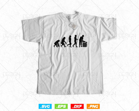 Funny Bricklayer Evolution Wall Builder Mason Svg Png, Construction svg, SVG Files for Cricut Silhouette, Clipart, Instant download SVG DesignDestine 