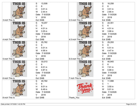 Funny Bull on Toilet Embroidery Design – This Is Bullshit Machine Embroidery File, Sarcastic Cow Humor Design Embroidery/Applique DESIGNS PatternFeed8 