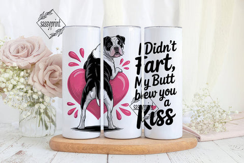 Funny Bulldog Tumbler Wrap Sublimation sassyprint 