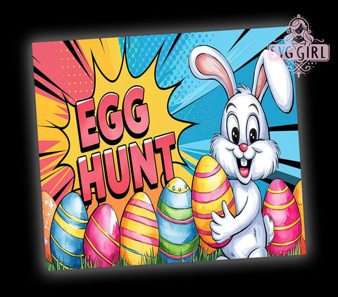 Funny Bunny, Easter Tumbler, 20oz Tumbler, Easter PNG, Easter Egg Design, Holiday Decor, Spring Tumbler, Sublimation Wrap Sublimation SvggirlplusArt 