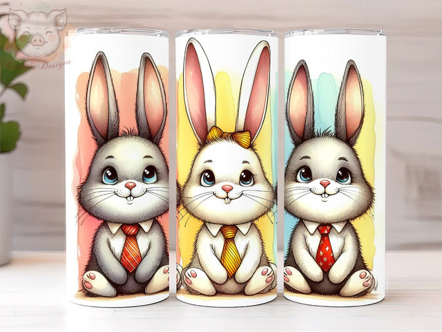 Funny Bunny Trio 20oz Tumbler Png, Sublimation Design, Happy Easter's Day Tumbler Png, Digital Download PNG Sublimation Lara' s Designs 