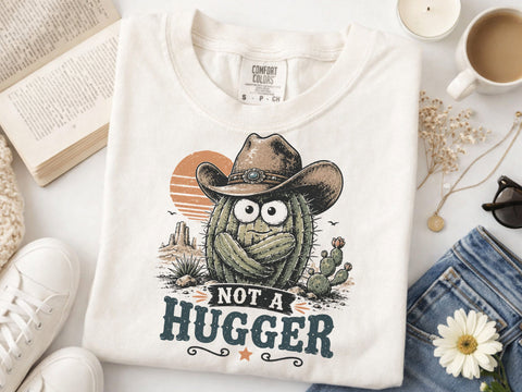 Funny cactus cowboy t-shirt design PNG SVG DesignDestine 