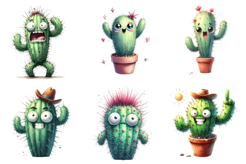Funny Cactus Sublimation Clipart Sublimation designartist 