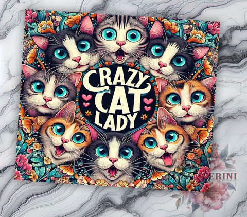 Funny Cat 20oz Tumbler Wrap PNG, Cat Lovers Tumbler Png, Straight & Tapered Tumbler Wrap, Instant Digital Download Sublimation Li Zamperini 