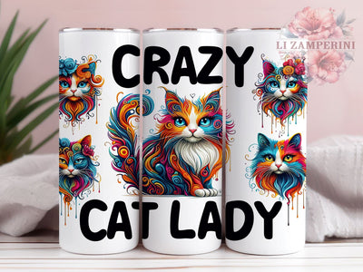 Funny Cat 20oz Tumbler Wrap PNG, Cat Lovers Tumbler Png, Straight & Tapered Tumbler Wrap, Instant Digital Download Sublimation Li Zamperini 