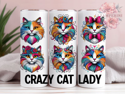 Funny Cat 20oz Tumbler Wrap PNG, Cat Lovers Tumbler Png, Straight & Tapered Tumbler Wrap, Instant Digital Download Sublimation Li Zamperini 