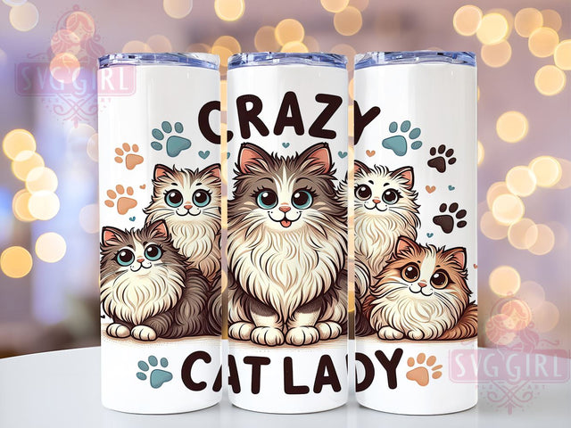 Funny Cat 20oz Tumbler Wrap Sublimation Design, Straight Tapered Tumbler Wrap, Cat Lovers Tumbler Png, Instant Digital Download Sublimation SvggirlplusArt 
