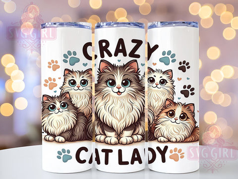 Funny Cat 20oz Tumbler Wrap Sublimation Design, Straight Tapered Tumbler Wrap, Cat Lovers Tumbler Png, Instant Digital Download Sublimation SvggirlplusArt 