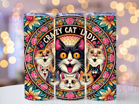 Funny Cat 20oz Tumbler Wrap Sublimation Design, Straight Tapered Tumbler Wrap, Cat Lovers Tumbler Png, Instant Digital Download Sublimation SvggirlplusArt 