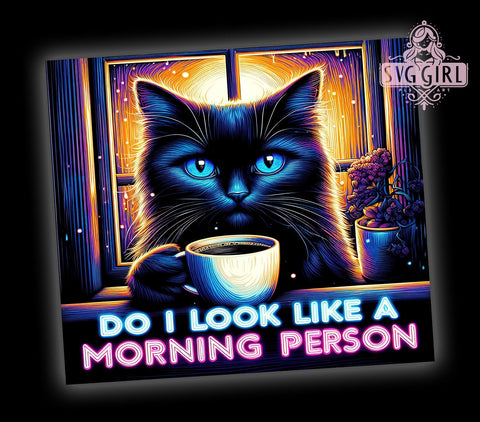 Funny Cat 20oz Tumbler Wrap Sublimation Design, Straight Tapered Tumbler Wrap, Funny Quote Tumbler Png, Instant Digital Download Sublimation SvggirlplusArt 