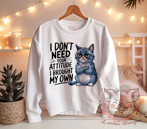 Funny Cat Art, Sarcastic Cat, Attitude Quote, Cat Lover Gift, Cat PNG, Whimsical Design, Digital Download, Fun Pet Art Sublimation Lara' s Designs 