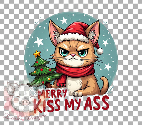Funny Cat Christmas, Sassy Cat PNG, Holiday Humor, Christmas Clipart, Cat Lover Gifts, Festive Graphics, Merry Christmas Design, Digital Download Sublimation Lara' s Designs 