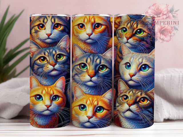 Funny Cat Lover 20oz Tumbler Wrap PNG, Cute Cat Tumbler Png, Straight & Tapered Tumbler Wrap, Instant Digital Download Sublimation Li Zamperini 