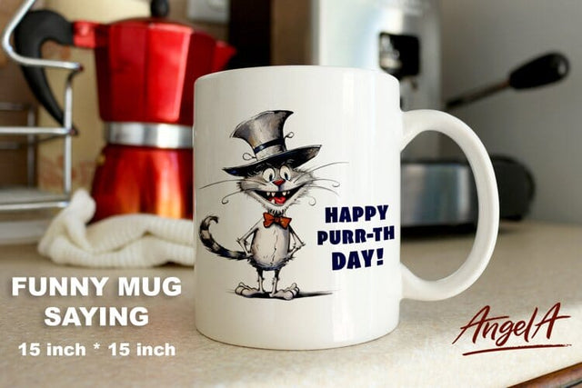 Funny cat sayings / comical cat quotes / animal mug wraps Sublimation Angelina Semenova 