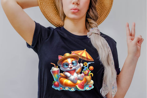 Funny Cat Summer Png Sublimation SVGArt 