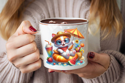 Funny Cat Summer Png Sublimation SVGArt 