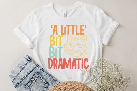 Funny Cat SVG PNG Design, Little bit dramatic SVG FiveStarCrafting 