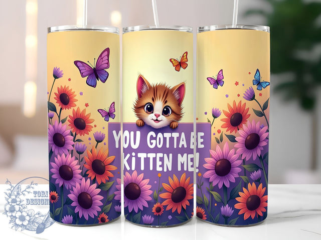 Funny Cat Tumbler, Cat Lover Gift, Sublimation Design, 20oz Tumbler, Cat Humor, Pet Owner Gift, Personalized Tumbler, Cute Cat Mug Sublimation ToriDesigns 
