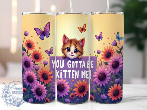 Funny Cat Tumbler, Cat Lover Gift, Sublimation Design, 20oz Tumbler, Cat Humor, Pet Owner Gift, Personalized Tumbler, Cute Cat Mug Sublimation ToriDesigns 