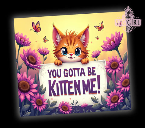 Funny Cat Tumbler, Kitten Gifts, 20oz Tumbler, Sublimation Design, Cat Lover Gifts, Quirky Tumblers, PNG File, Animal Humor Sublimation SvggirlplusArt 