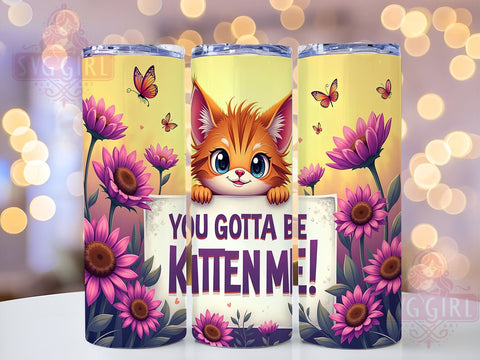Funny Cat Tumbler, Kitten Gifts, 20oz Tumbler, Sublimation Design, Cat Lover Gifts, Quirky Tumblers, PNG File, Animal Humor Sublimation SvggirlplusArt 