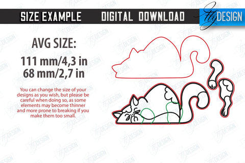 Funny Cats Shelf Sitters Laser Cut Bundle | Table Statuette | Wooden Cat Figurine | CNC Files SVG Fly Design 