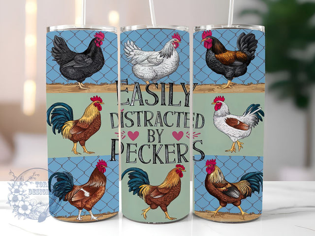Funny Chicken 20oz Skinny Tumbler, Farm Life Tumbler Png, Straight & Tapered Tumbler Wrap, Instant Digital Download Sublimation ToriDesigns 