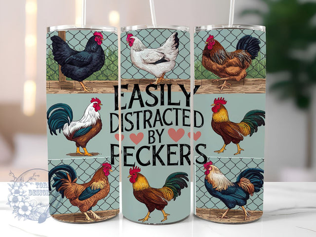 Funny Chicken 20oz Skinny Tumbler, Farm Life Tumbler Png, Straight & Tapered Tumbler Wrap, Instant Digital Download Sublimation ToriDesigns 