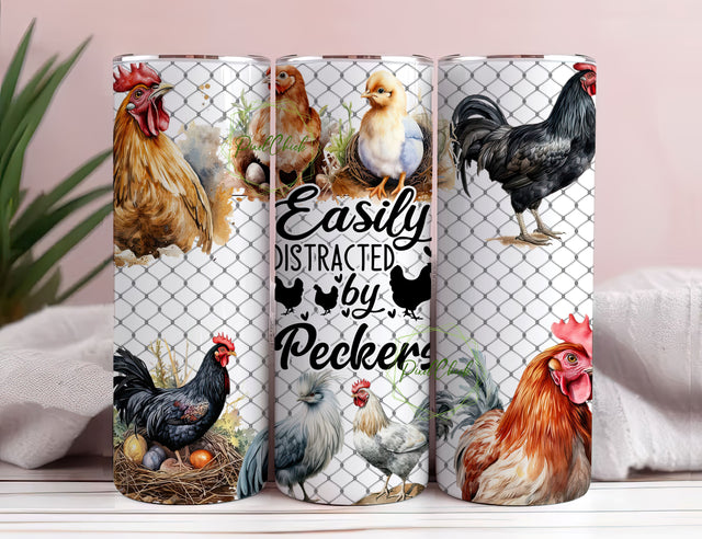 Funny Chicken 20oz Skinny Tumbler Wrap, Sublimation Design, Digital Download PNG, Farm Life Tumbler Wrap PNG, Chicken Lover PNG Sublimation PixelChick 
