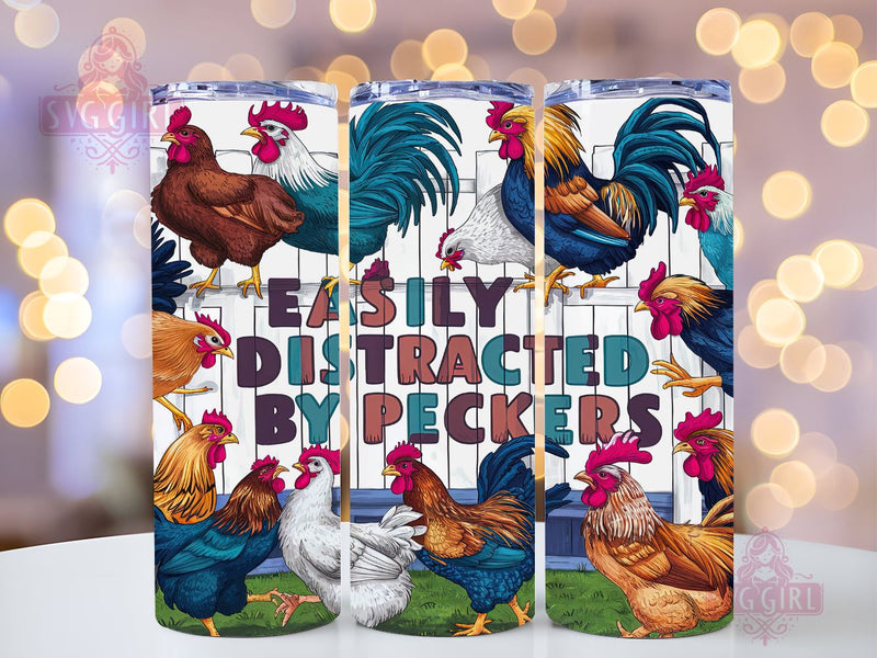 Funny Chicken 20oz Tumbler Wrap Sublimation Design, Straight Tapered Tumbler Wrap, Chicken Lover Tumbler Png, Instant Digital Download Sublimation SvggirlplusArt 