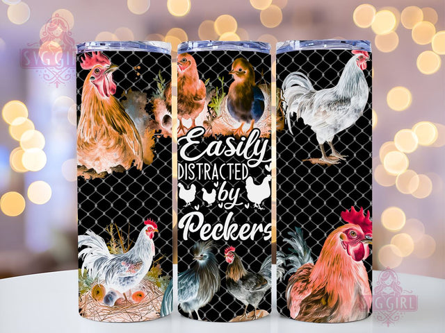 Funny Chicken 20oz Tumbler Wrap Sublimation Design, Straight Tapered Tumbler Wrap, Farm Life Tumbler Png, Instant Digital Download Sublimation SvggirlplusArt 