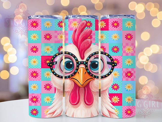 Funny Chicken Face 20oz Tumbler, Chicken Face Tumbler, Farm Animal Mug, Silly Clucker Cup, Funny Poultry Design, Cartoon Chicken Drinkware, Whimsical Barn Humor, Rustic Farmhouse Style Sublimation SvggirlplusArt 