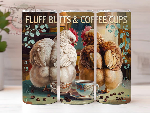 Funny Chicken Farm Coffee Tumbler Wrap, Funny Farm Tumbler, Coffee Lover Tumbler, 20oz Tumbler Sublimation, Fluff Butt Chicken Tumbler, Digital Tumbler Wrap, Country Life Tumbler Sublimation Lara' s Designs 