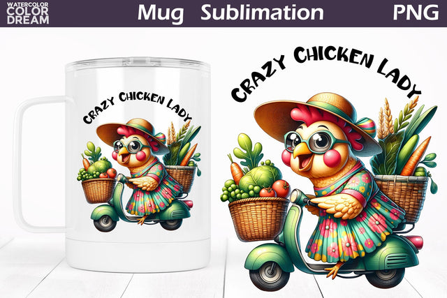 Funny Chicken Mug | Sarcastic Quote Mug Wrap SVG WatercolorColorDream 