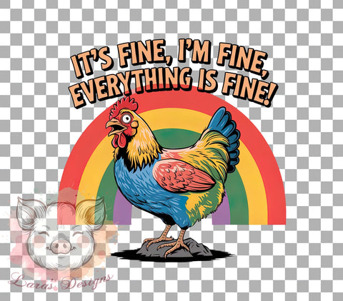 Funny Chicken, Positive Quotes PNG, Chicken Clipart, Humor Graphics, Cute Farm Animals, Chicken Lover Gifts, Digital Download, Whimsical Art Sublimation Lara' s Designs 
