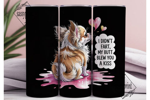 Funny Chihuahua Tumbler Wrap Sublimation sassyprint 