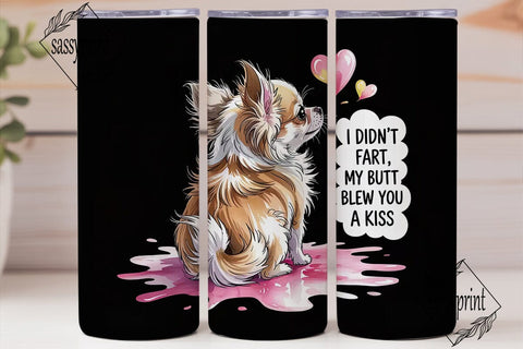 Funny Chihuahua Tumbler Wrap Sublimation sassyprint 