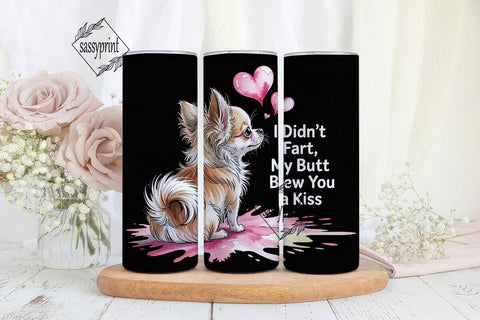 Funny Chihuahua Tumbler Wrap Sublimation sassyprint 
