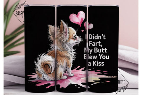 Funny Chihuahua Tumbler Wrap Sublimation sassyprint 
