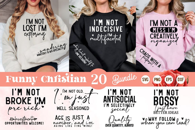 Funny Christian Sleeve SVG Bundle collection, Motivational designs, JESUS SVG BUNDLE SVG Regulrcrative 