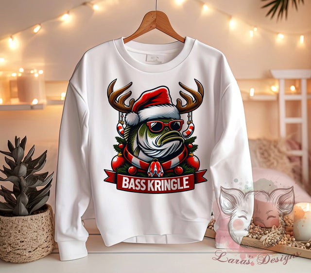 Funny Christmas, Bass Fish Design, Sarcastic Christmas, Sublimation Download, Holiday Humor, Fishing Christmas, Digital Download, Printable Christmas Sublimation Lara' s Designs 