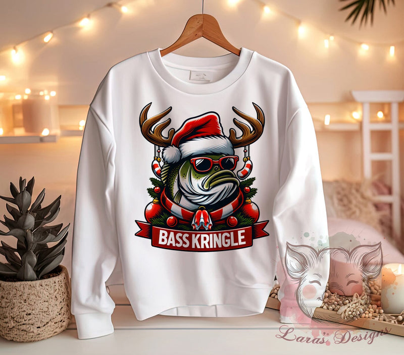 Funny Christmas, Bass Fish Design, Sarcastic Christmas, Sublimation Download, Holiday Humor, Fishing Christmas, Digital Download, Printable Christmas Sublimation Lara' s Designs 