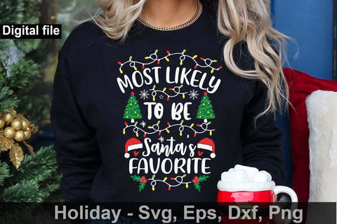 Funny Christmas bundle, Most likely Christmas bundle3,Christmas Santa svg, Hello December svg,Merry Christmas svg, svg,Christmas holiday svg SVG Isabella Machell 